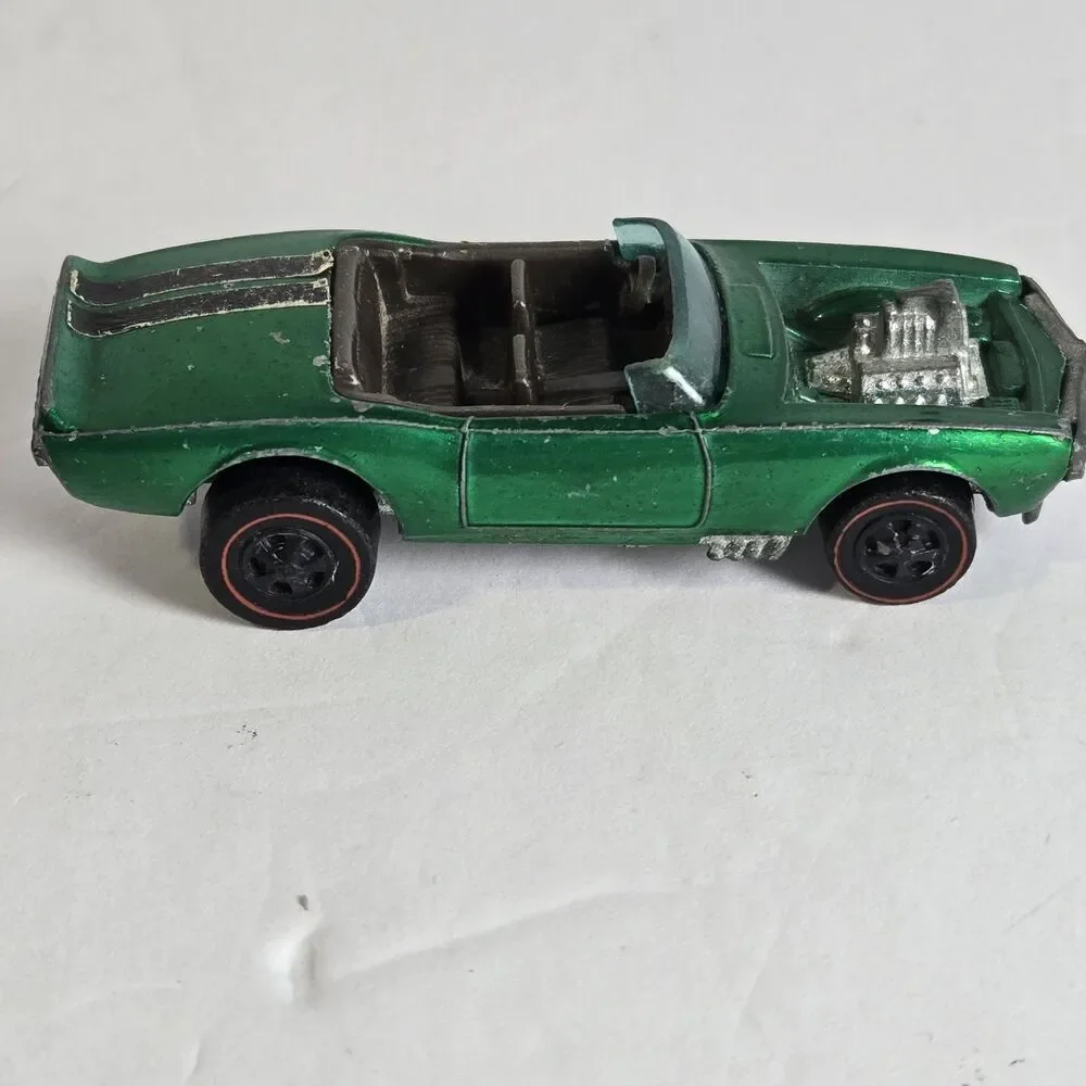 Vintage 1969 Hot Wheels Redline LIGHT MY FIREBIRD Spectraflame Green Hong Kong